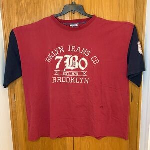 Vintage Brooklyn Jean Co. Embroidered Men’s Size 6X Thrashed Grunge Varsity